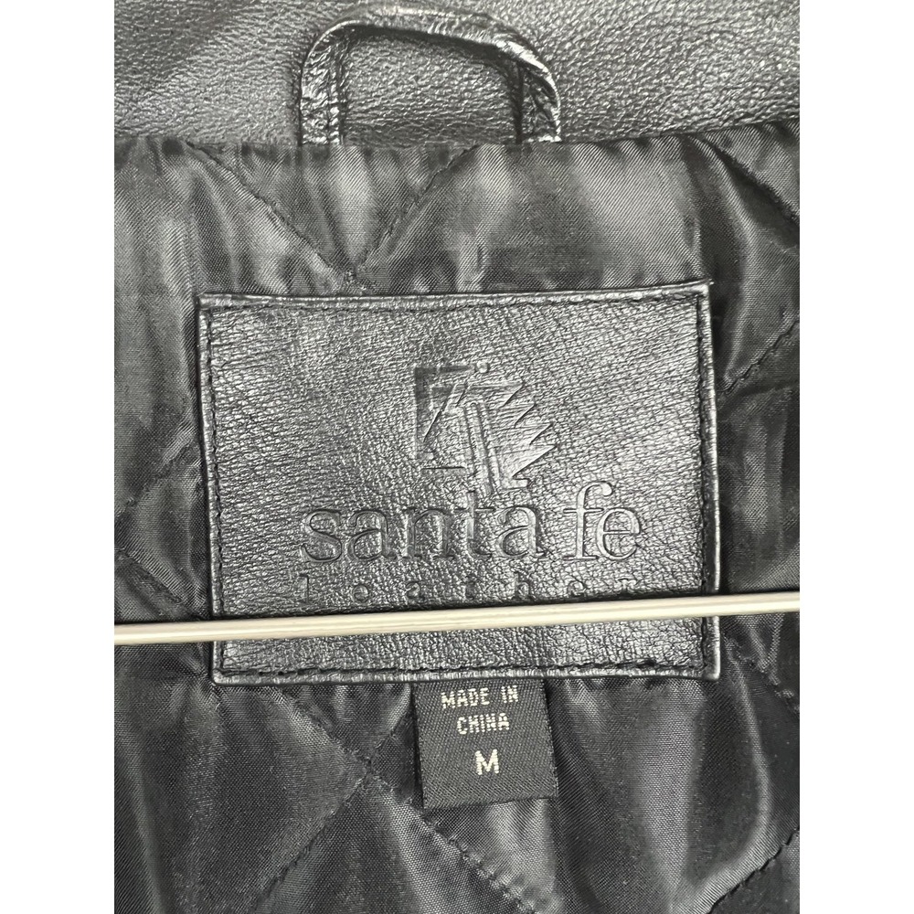 Men's Classic Black Leather Shirt Jacket - Picture 4 of 8